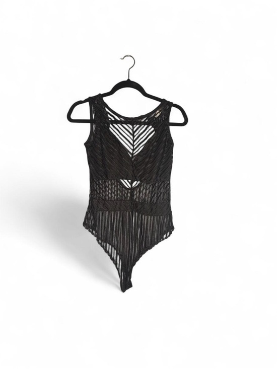 A3 Design Other - Women’s Black Sheer Stripe Lingerie bodysuit. Bottom closure. Size Large.